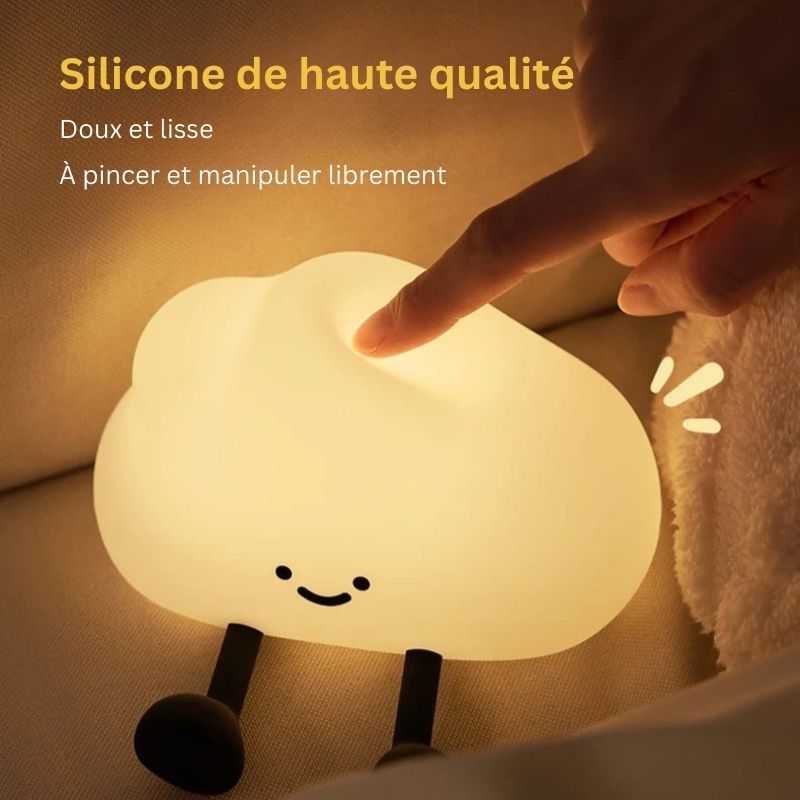 Veilleuse nuage en silicone rechargeable