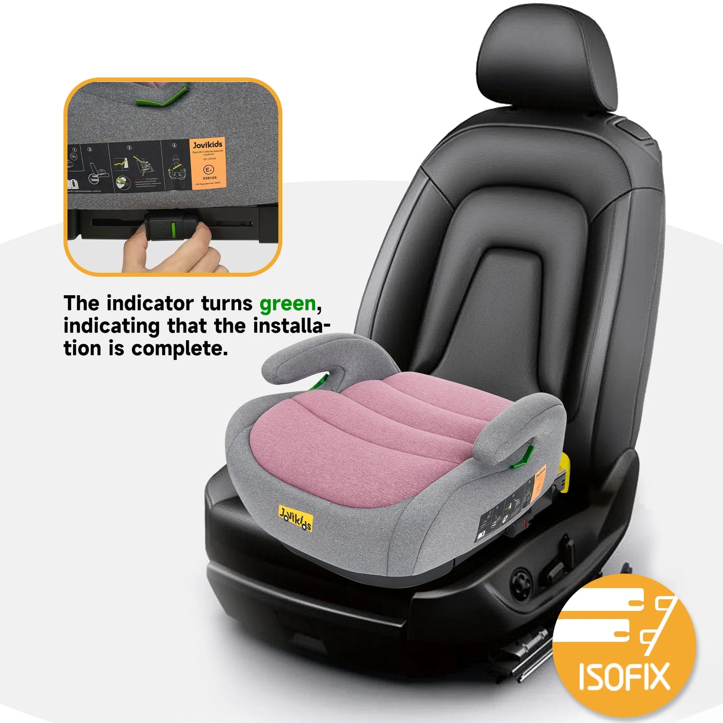 Rehausseur de siège auto portable pour bébé 125-150 cm