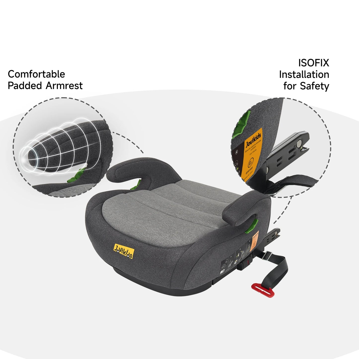Rehausseur de siège auto portable pour bébé 125-150 cm
