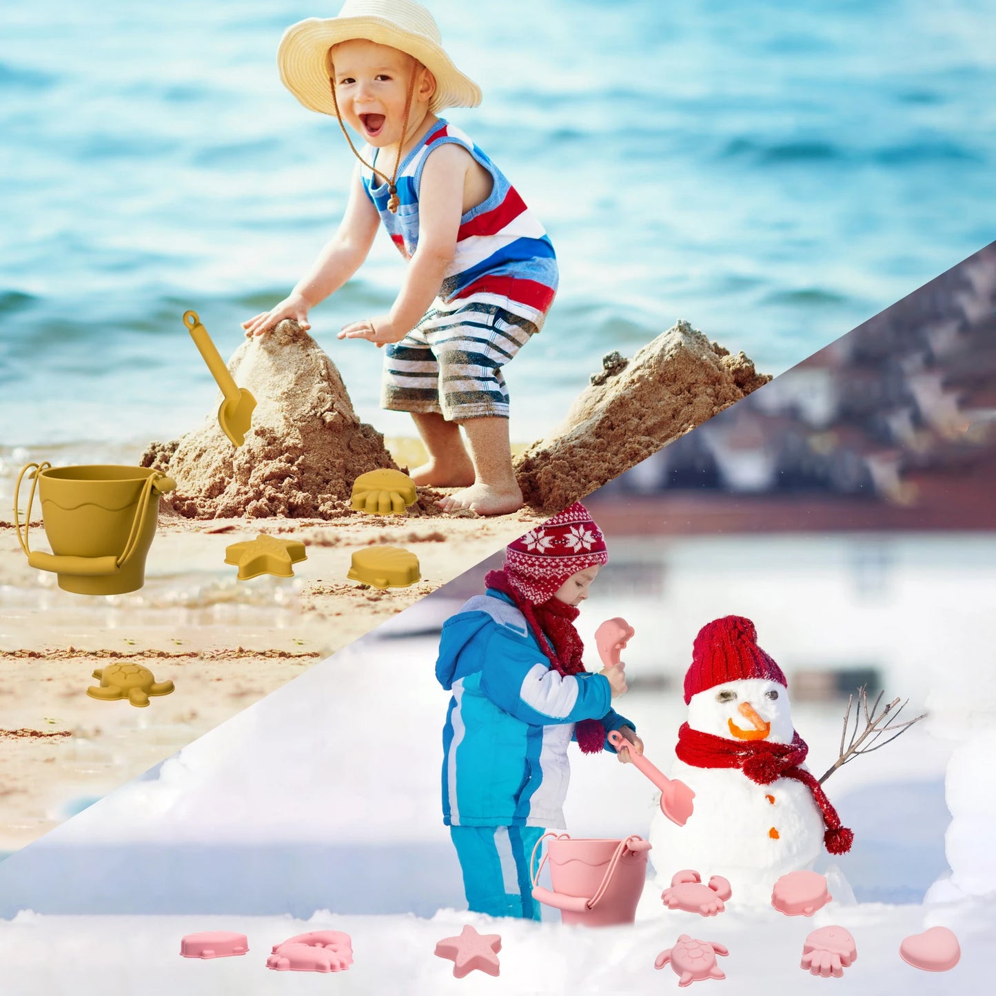 Ensemble de jouets de plage en silicone