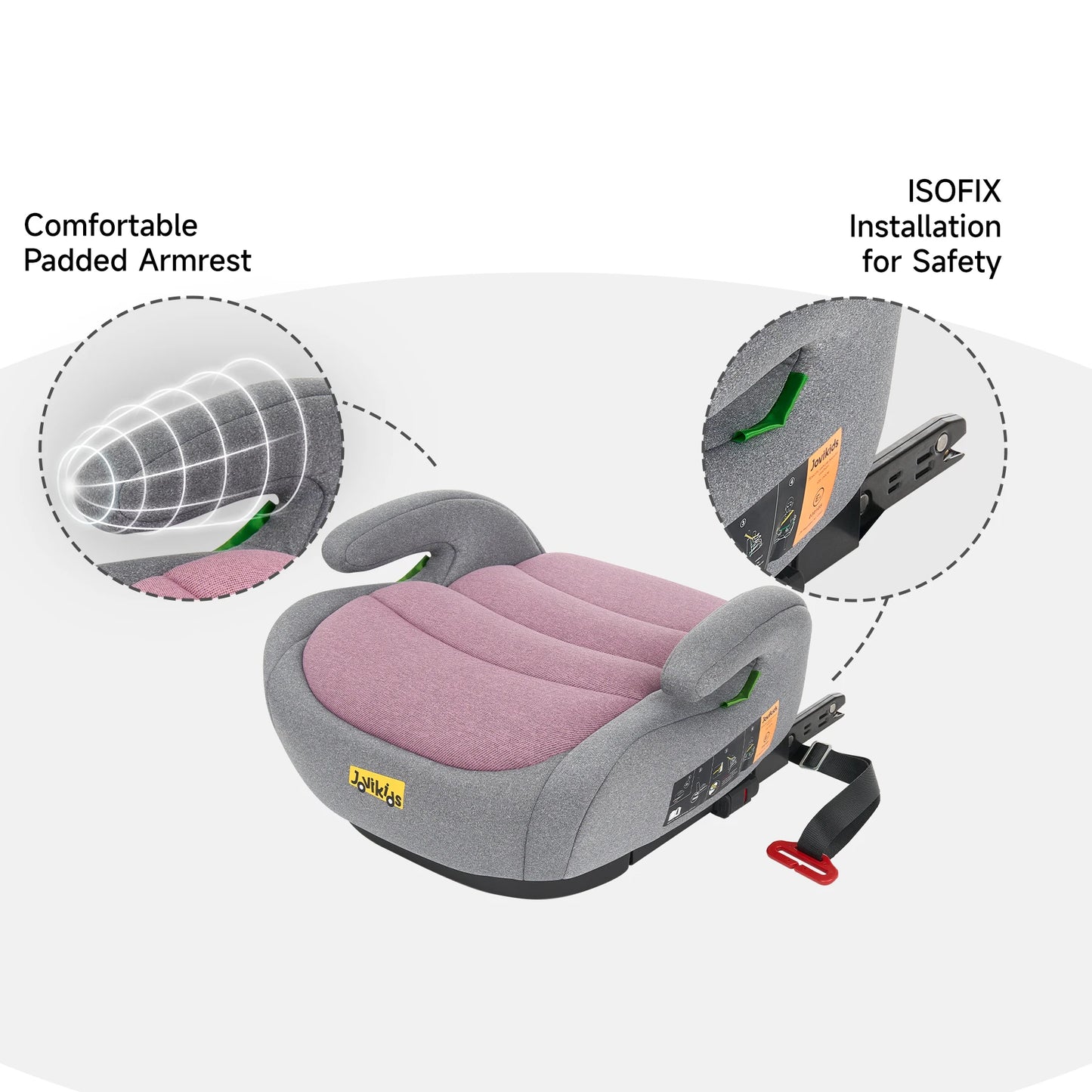 Rehausseur de siège auto portable pour bébé 125-150 cm