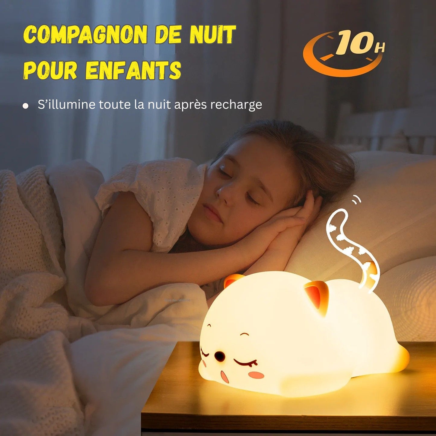 Lampe LED colorée en silicone avec capteur tactile