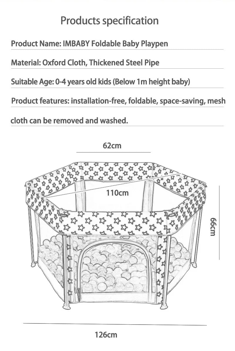 Parc pour bébé pliable avec matelas
