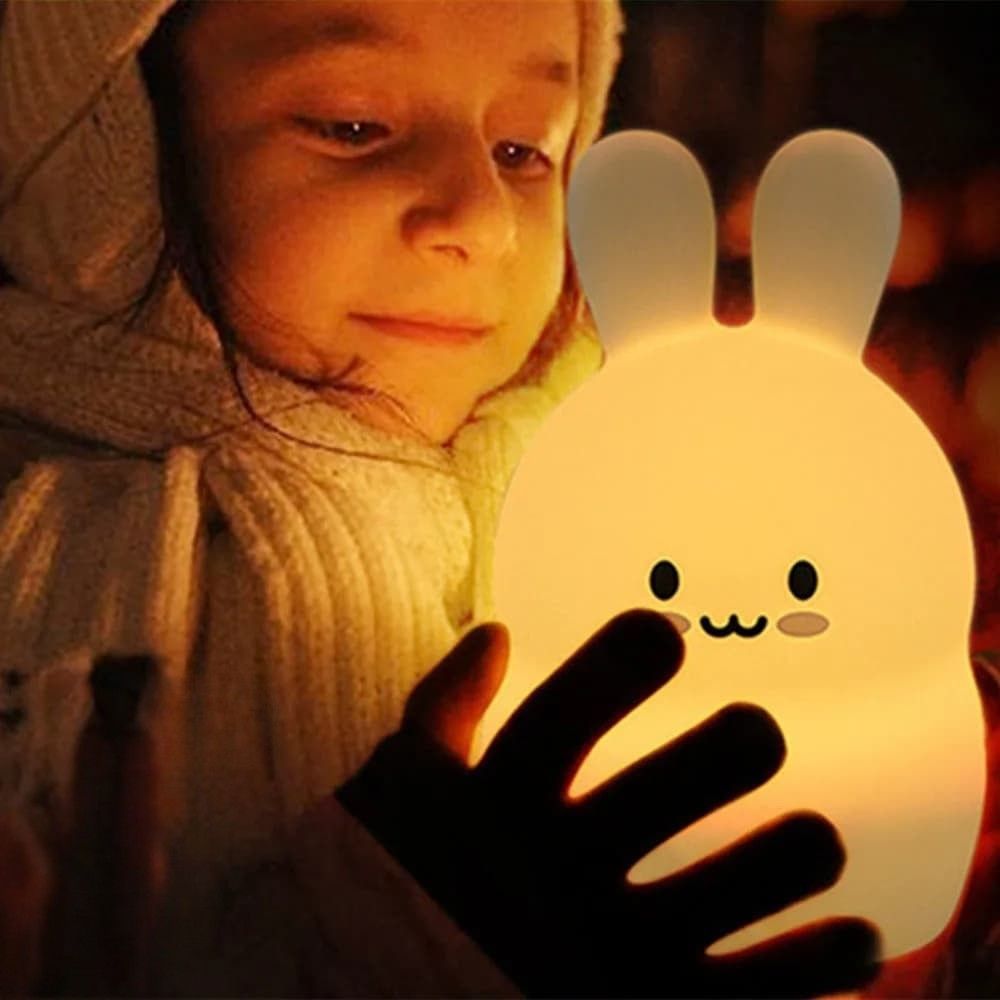Veilleuse tactile en forme de lapin