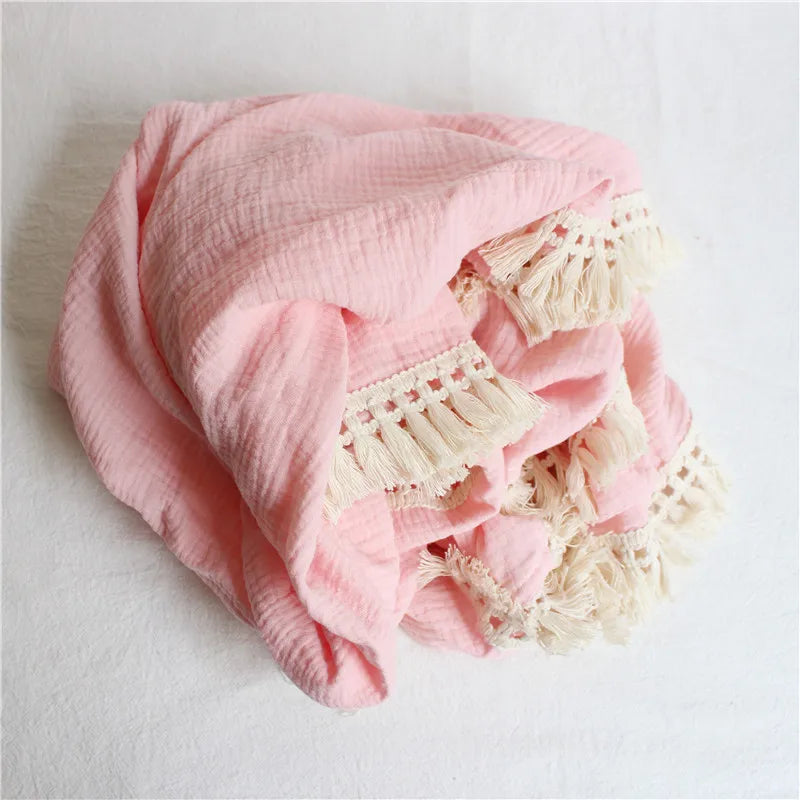 Couverture d’emmaillotage en mousseline de coton pour bébé