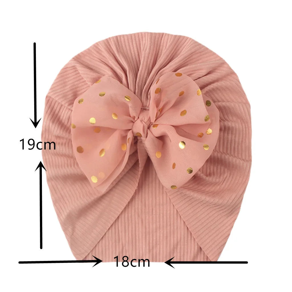 Turban à noeud brillant pour bébé fille