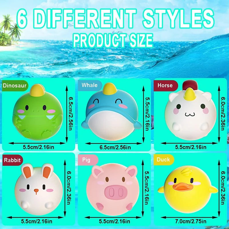 Lot de 3 ou 6 jouets de bains lumineux aléatoires