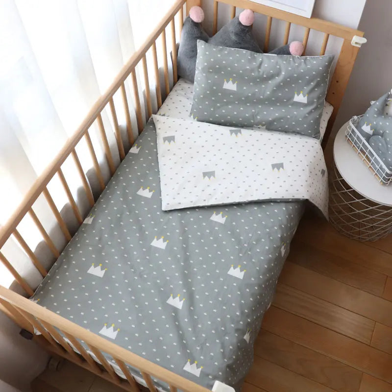 Parure de lit en coton doux pour bébé