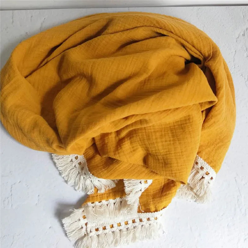 Couverture d’emmaillotage en mousseline de coton pour bébé