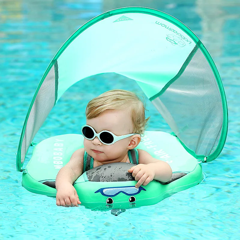 Bouée pour bébé avec ombrelle anti-UV nouvelle génération