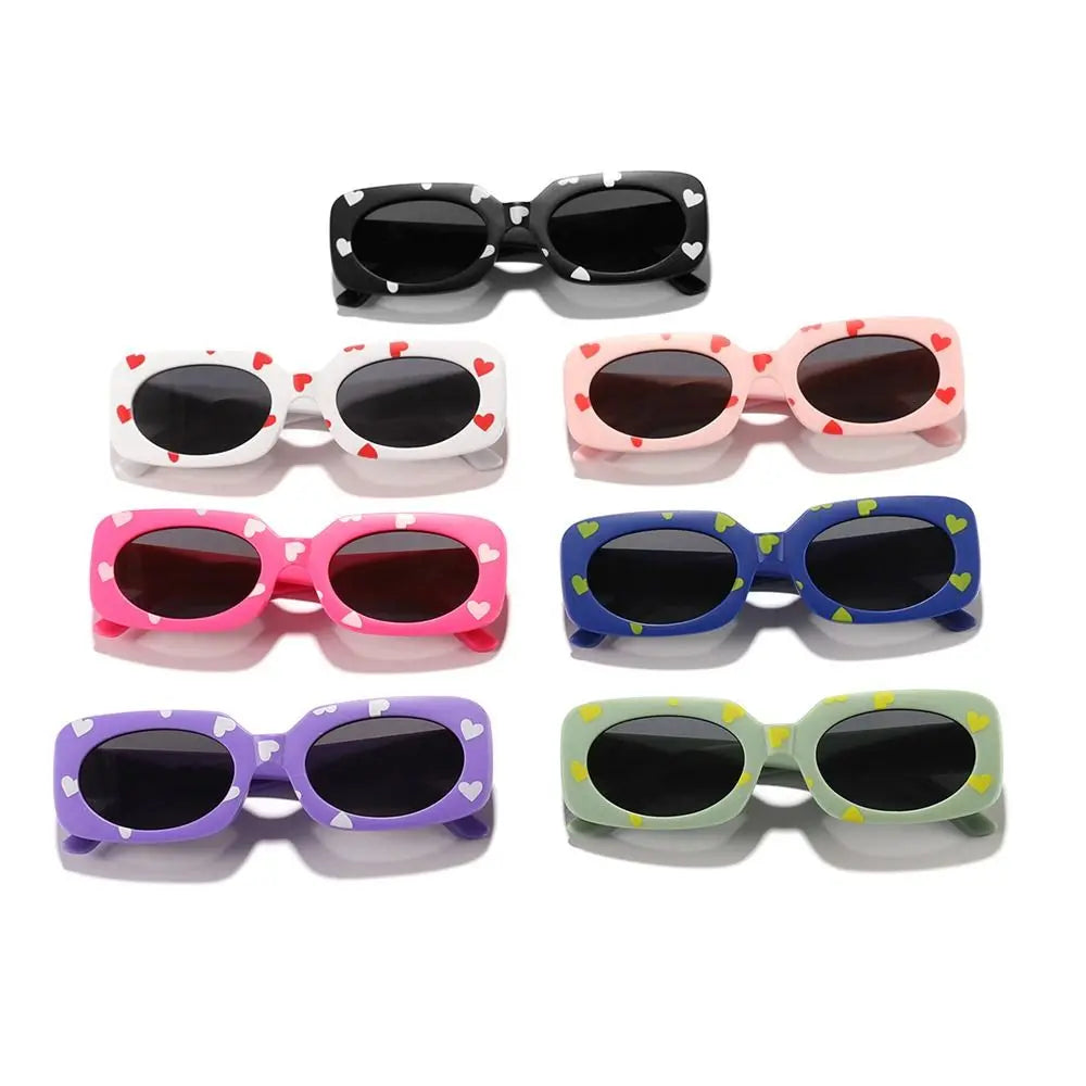 Lunettes de soleil à imprimé cœur pour enfants