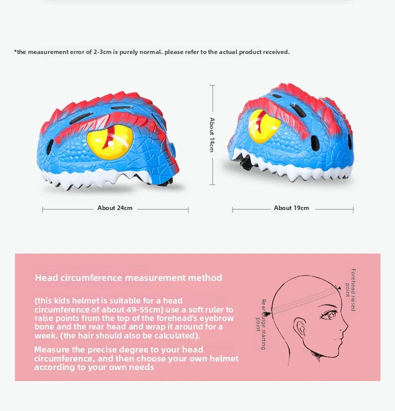 Casque vélo en forme de dinosaure pour enfants