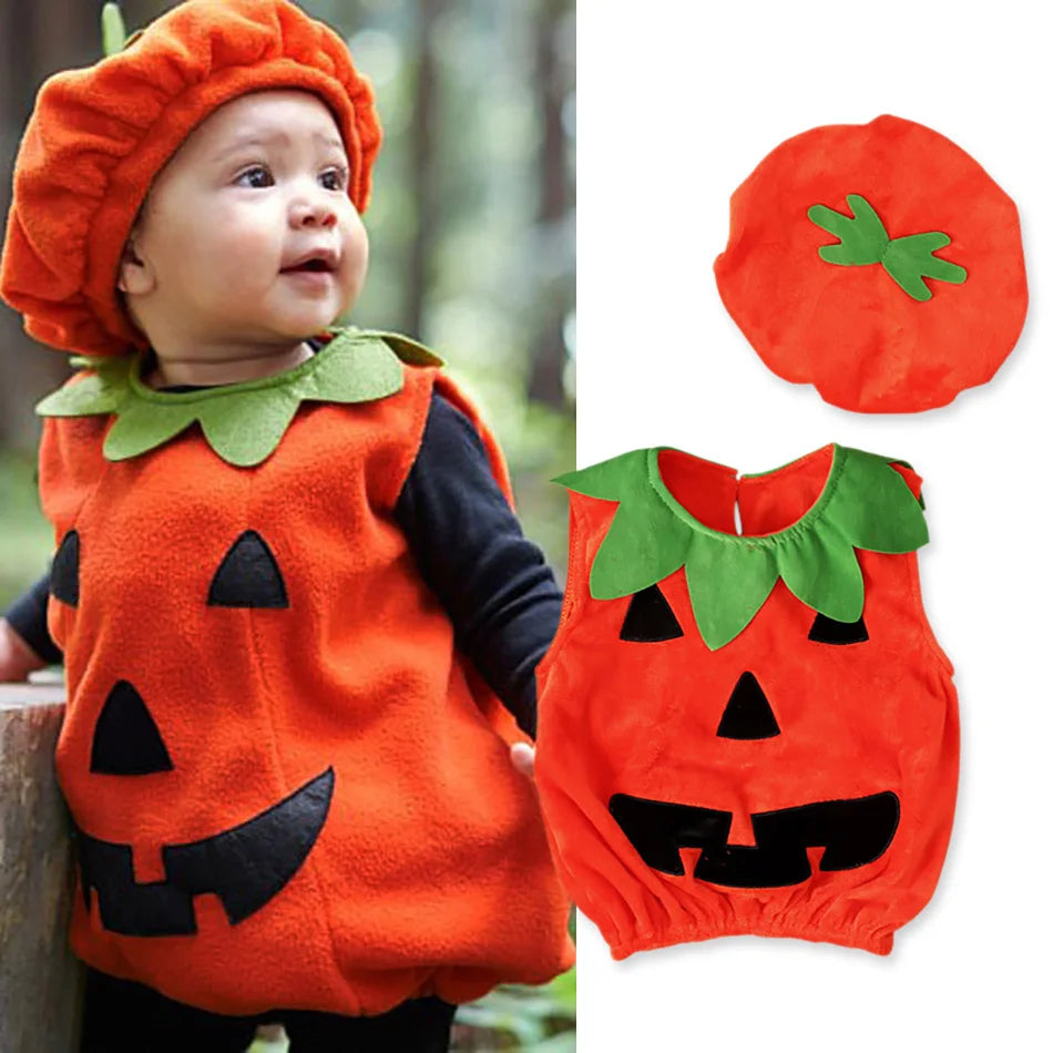 Déguisement halloween bebe en forme de citrouille