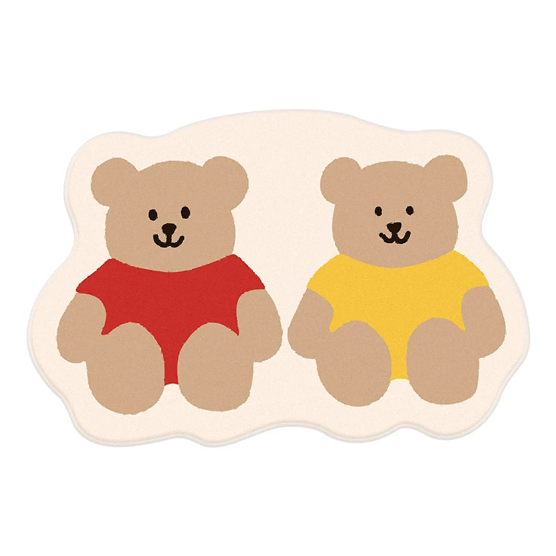 Tapis de sol bébé avec deux petits oursons mignons