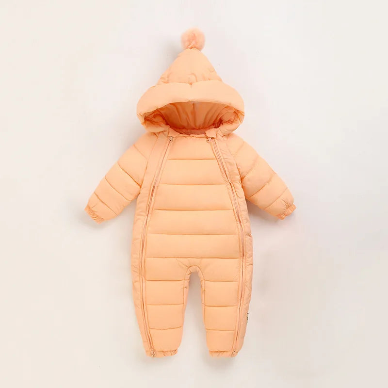Doudoune bébé barbotteuse rouge avec capuche