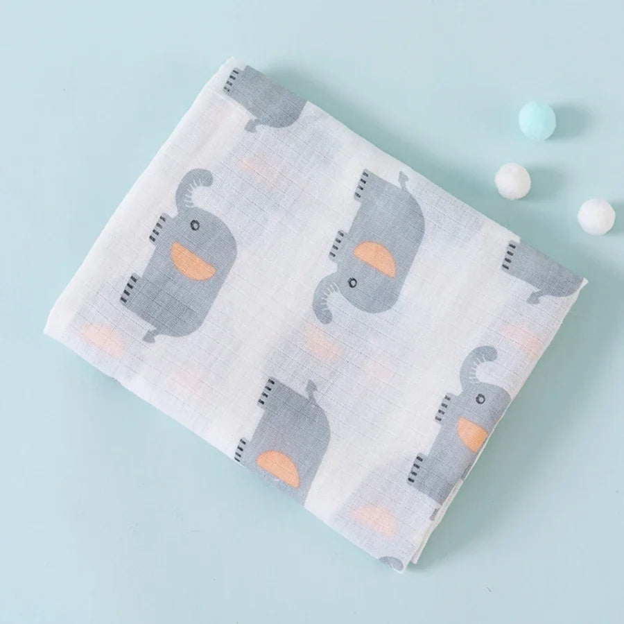 Couverture en mousseline avec 2 couches de gaze de bambou pour bébé