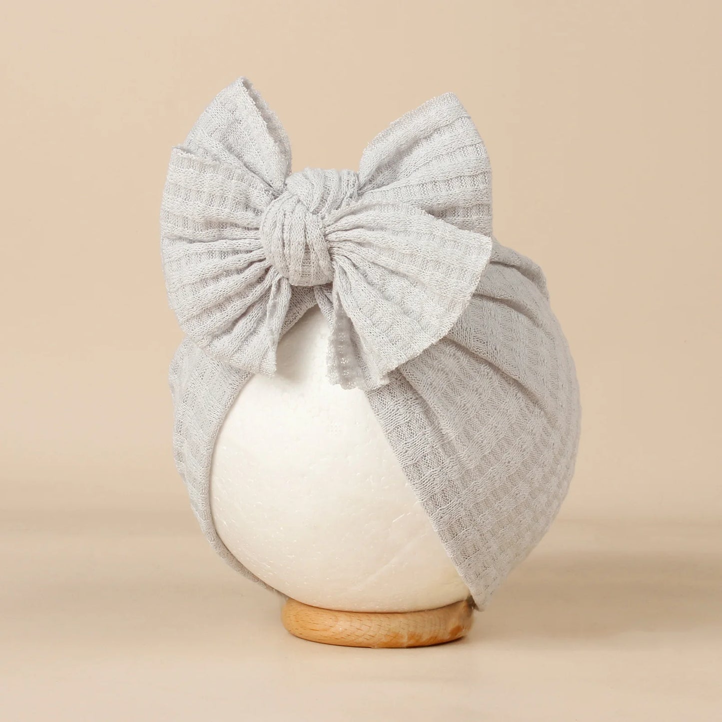 Turban en tricot avec noeud pour bébé