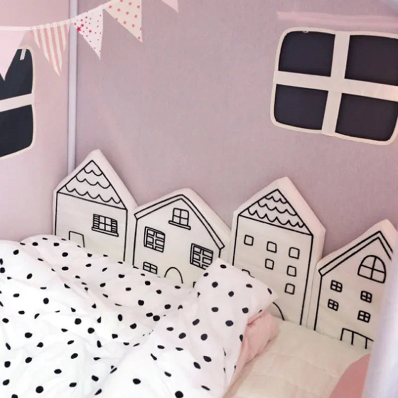 Tour de lit pare-chocs Motifs maisons pour bébé
