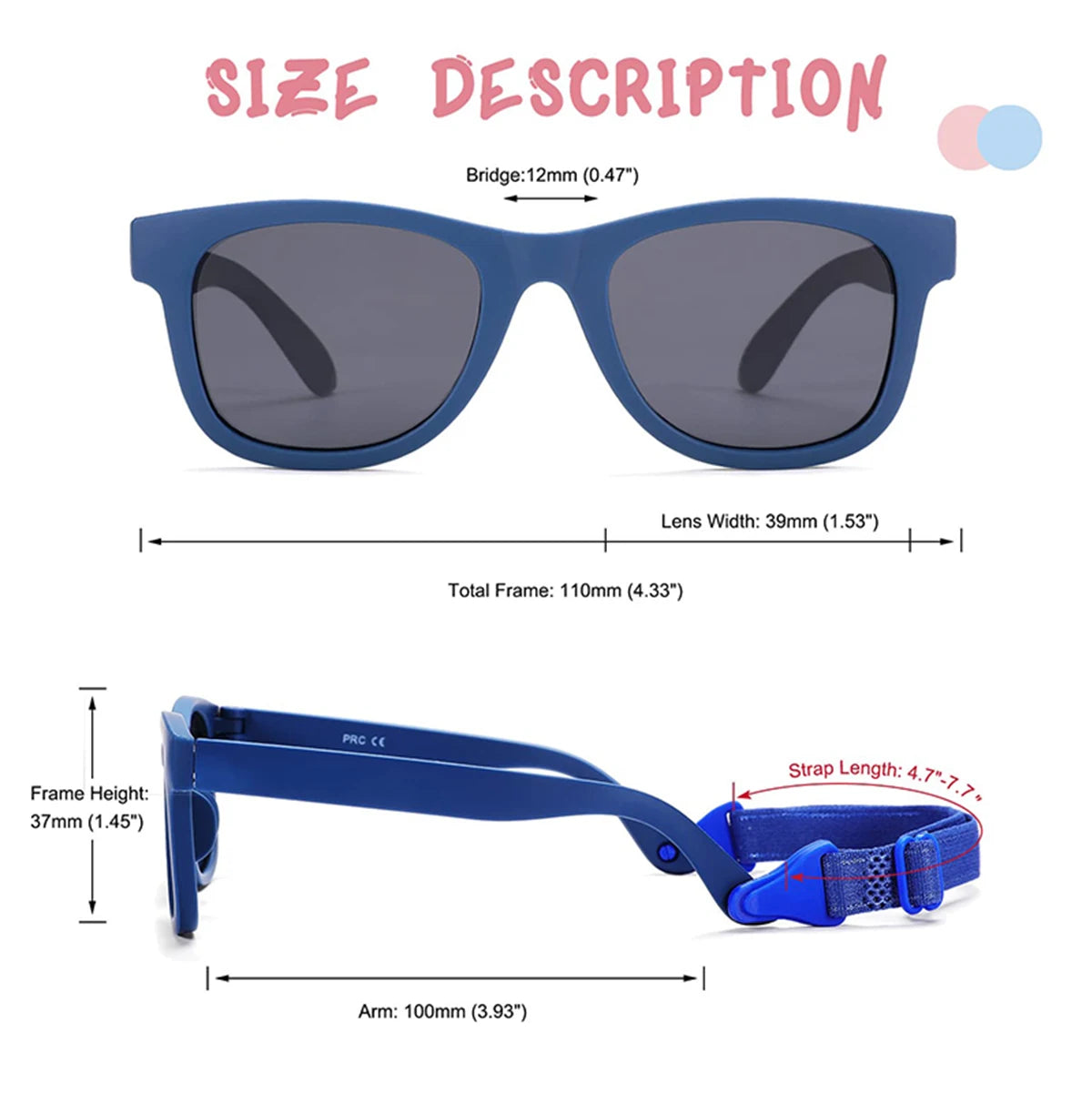 Lunettes de soleil avec sangle reglable pour bébés
