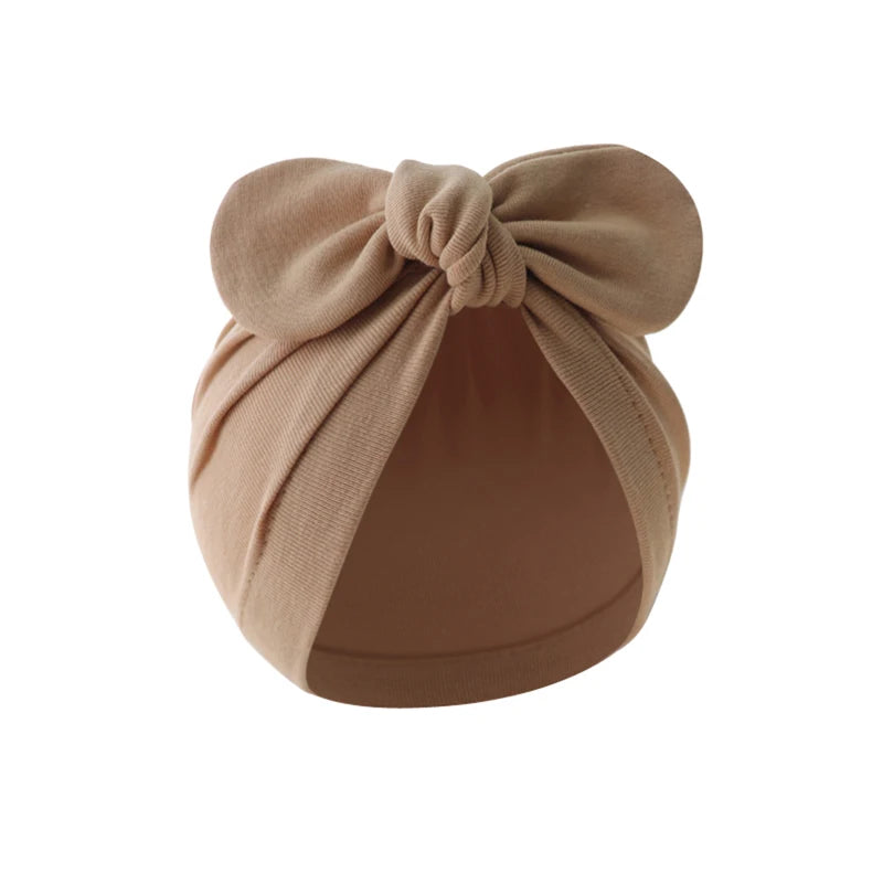 Turban élastique doux avec nœud papillon pour fille
