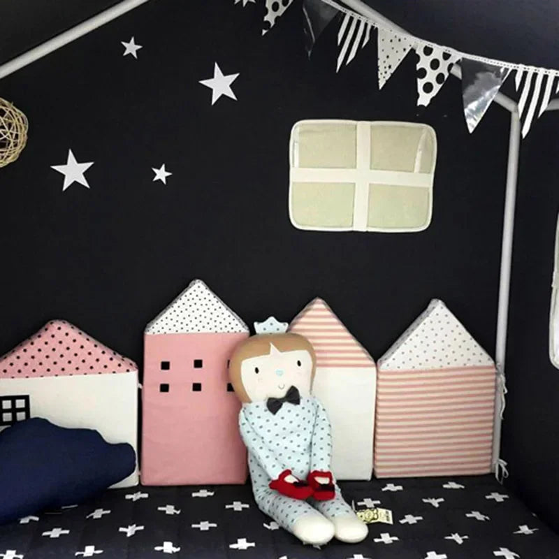 Tour de lit pare-chocs Motifs maisons pour bébé