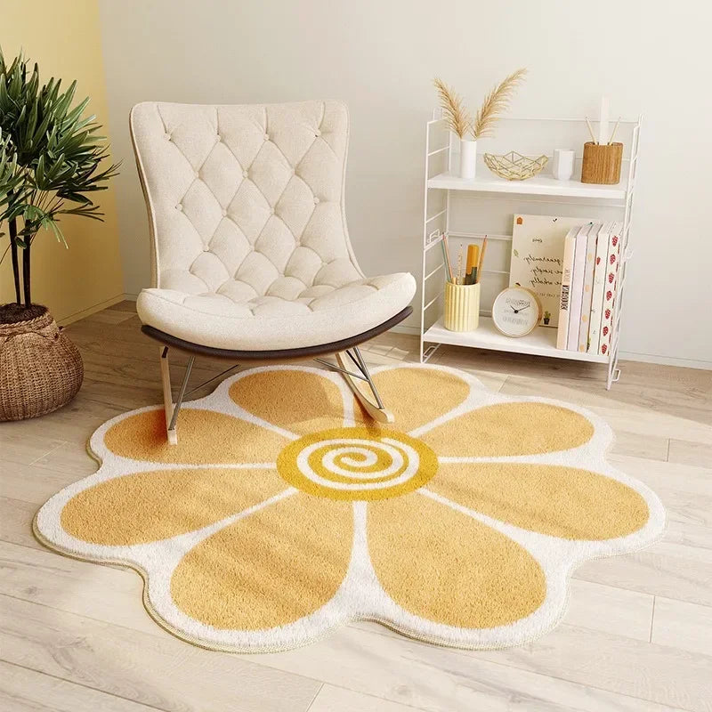 Tapis de sol bébé doux en forme de fleur