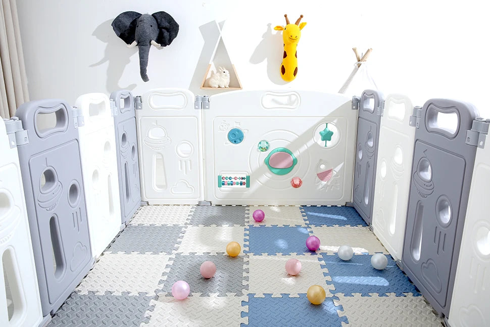 Tapis de jeu puzzle en 16 pièces pour bébé