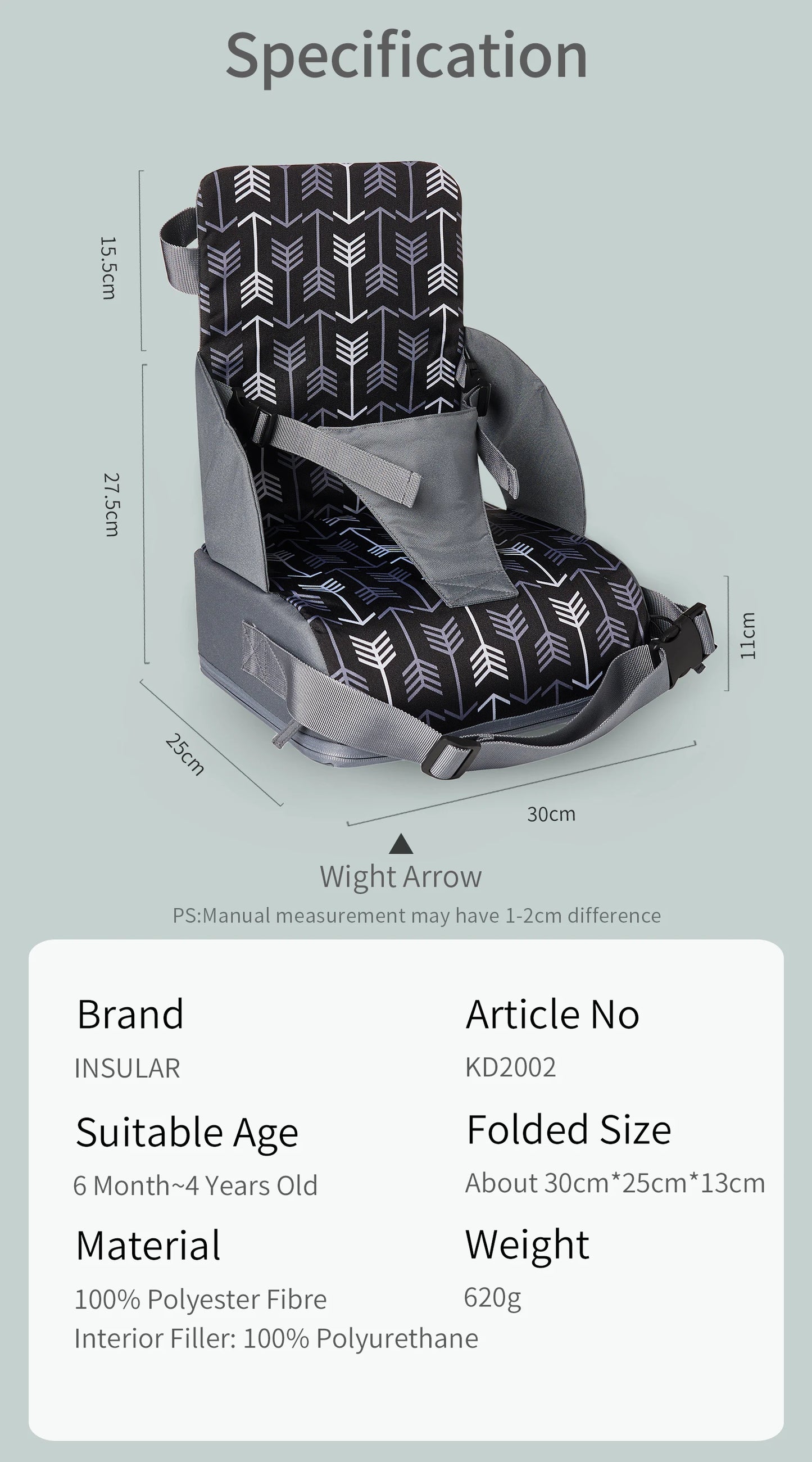 Coussin de dossier de chaise pour bébé