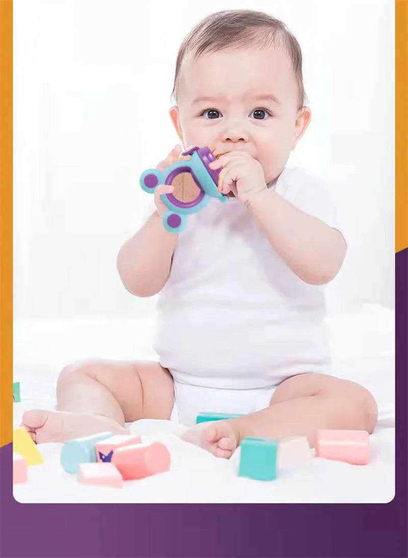 Tétine de dentition en silicone avec surfaces texturées