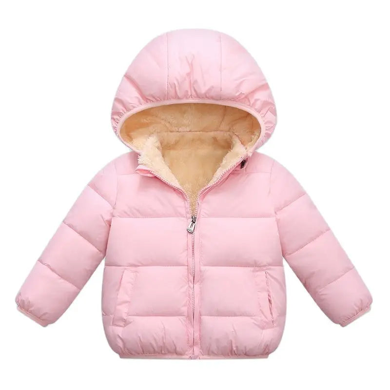Doudoune bébé bleue foncée rembourrée avec velours intérieur