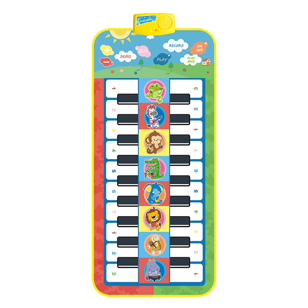 Tapis d’éveil musical rouge et vert multifonction pour enfants