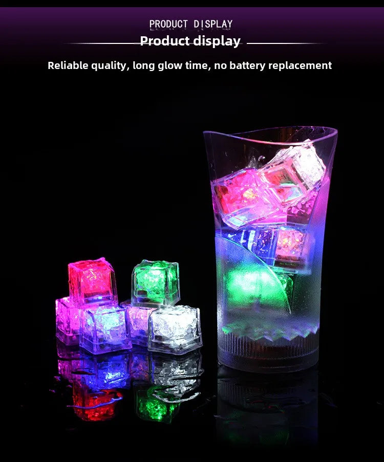 Lot de 6 ou 12 pièces de jouets de bain cubes lumineux