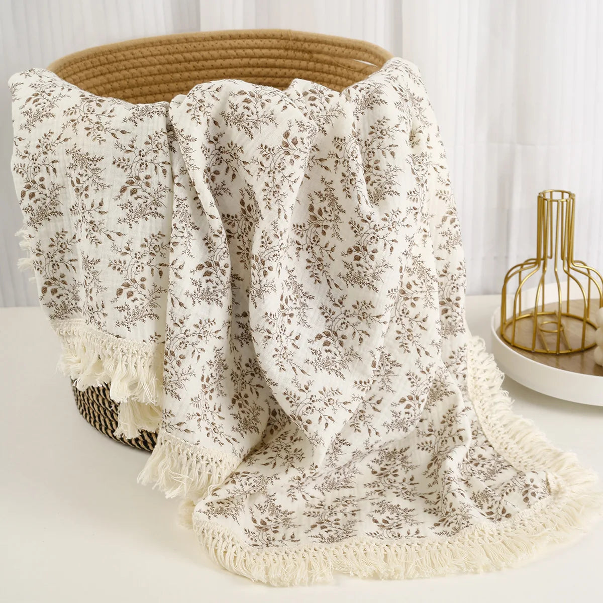 Couverture d’emmaillotage en mousseline de coton pour bébé