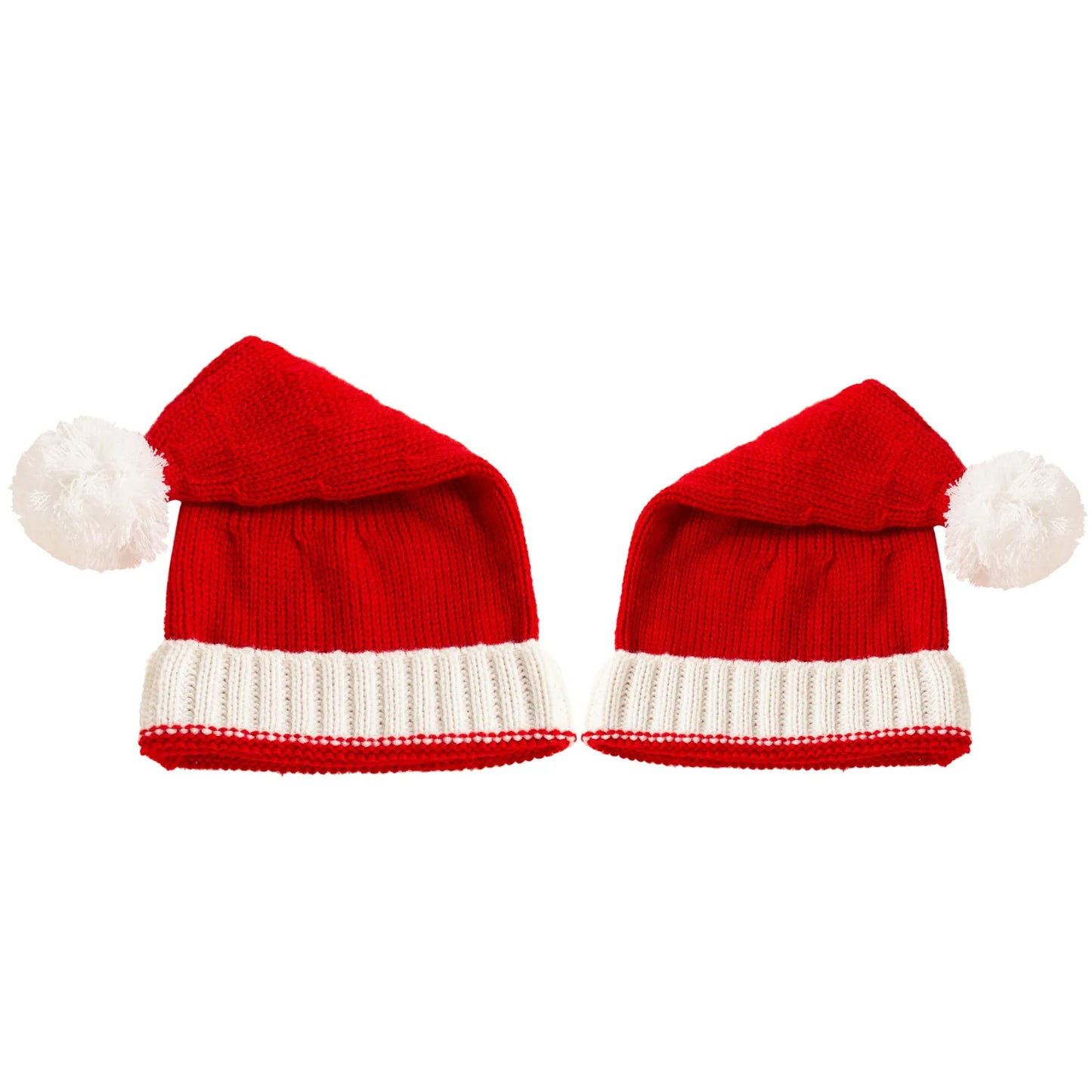Joli Bonnet de Noël à pompon unisexe pour maman et bébé