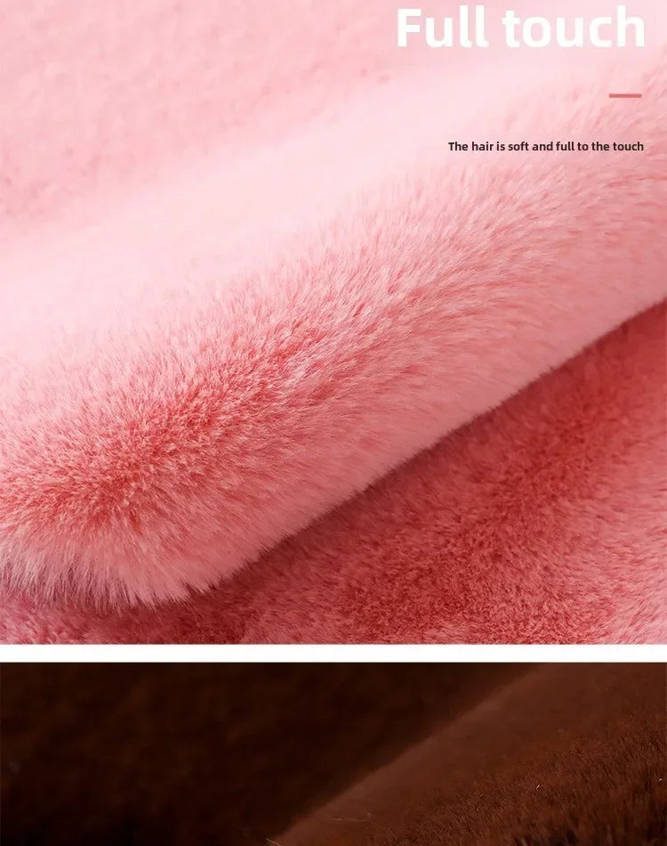 Tapis de sol en fourrure en forme d’ours pour bébé