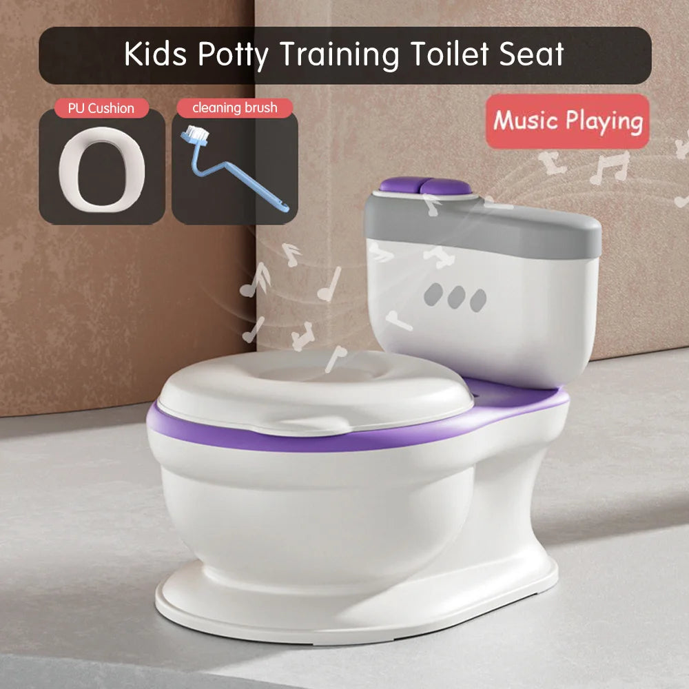 Pot de toilette réaliste pour bébé avec fonction de jeu de musique