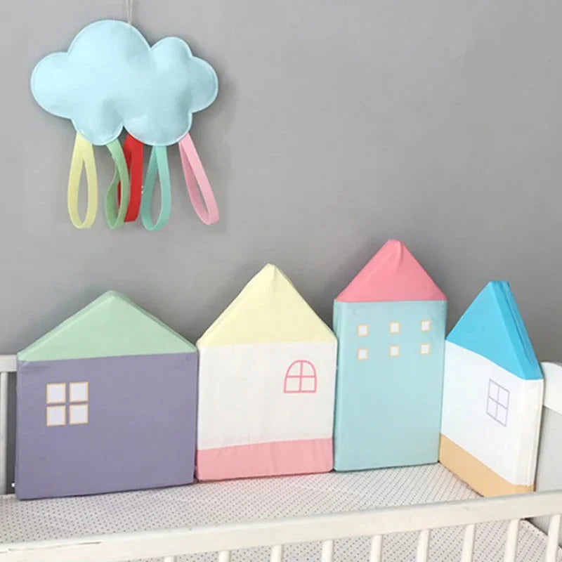 Tour de lit pare-chocs Motifs maisons pour bébé