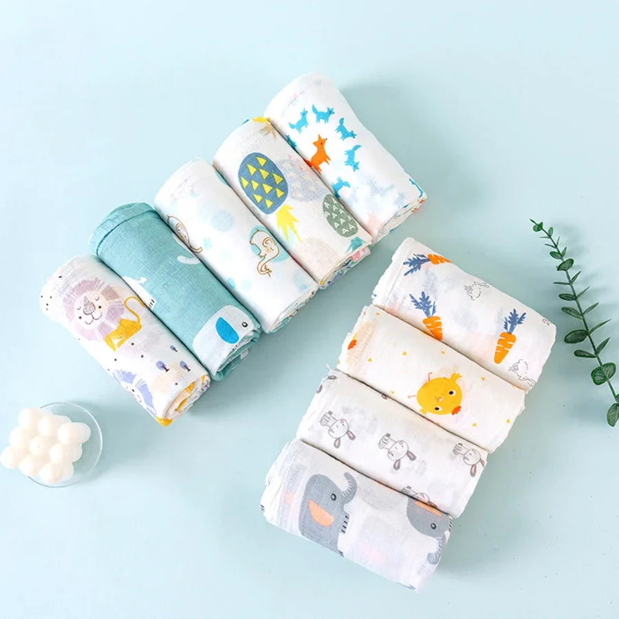 Couverture en mousseline avec 2 couches de gaze de bambou pour bébé