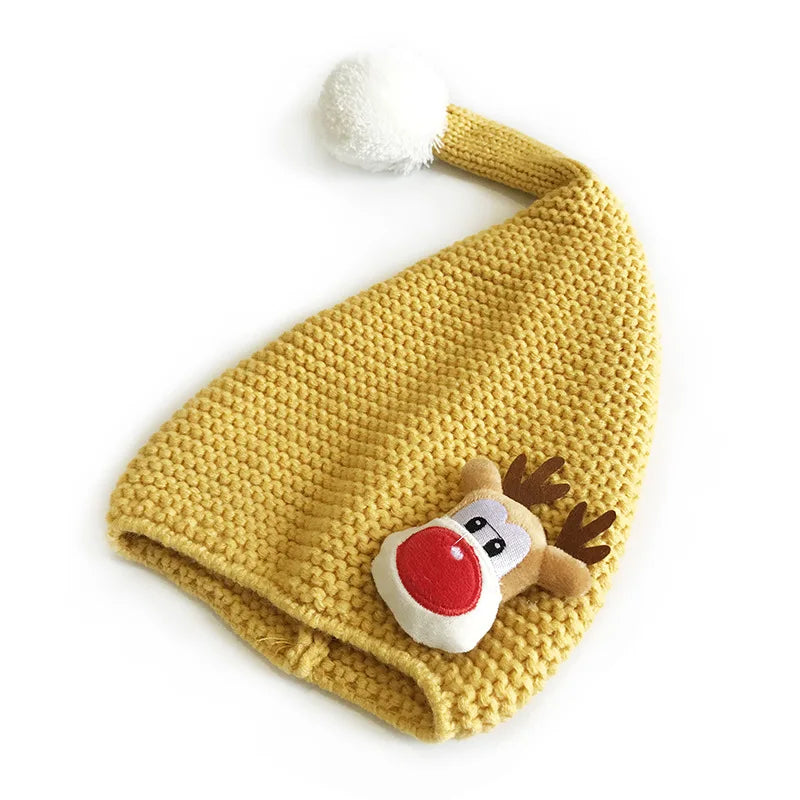 Bonnet de noël en tricot pour bébé fille et garçon