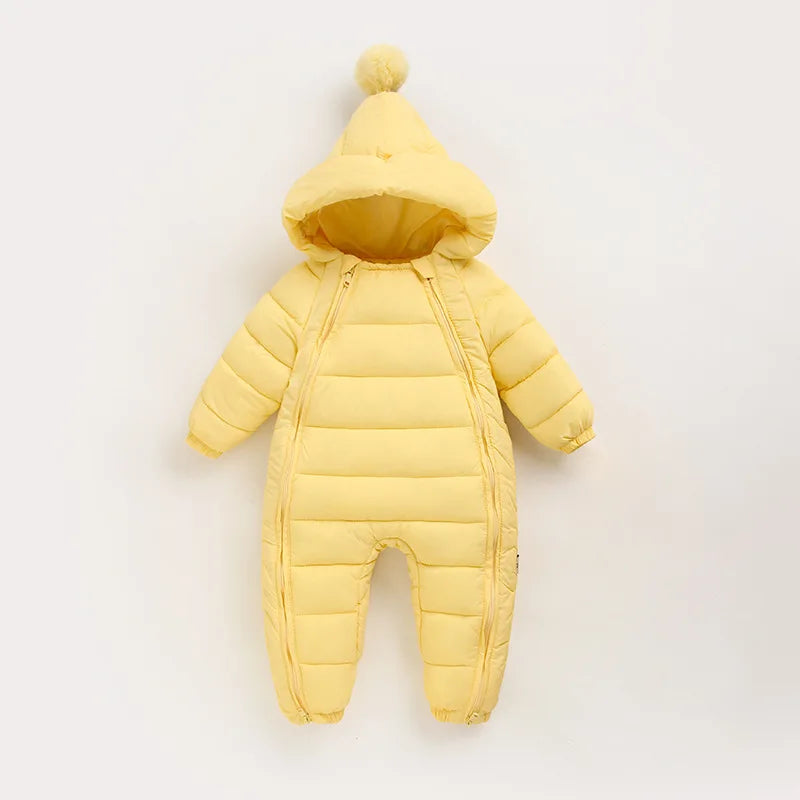 Doudoune bébé barbotteuse rouge avec capuche