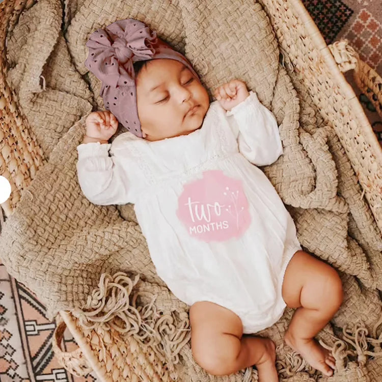Turban en dentelle avec noeud pour bébé fille