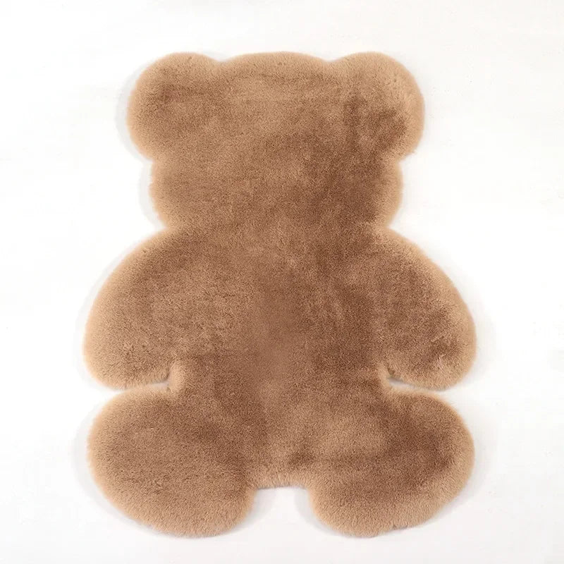 Tapis de sol en fourrure en forme d’ours pour bébé