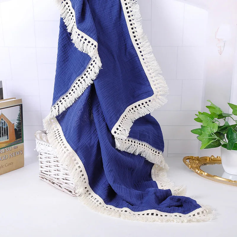 Couverture d’emmaillotage en mousseline de coton pour bébé