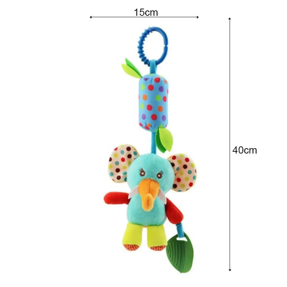 Hochet main en coton avec peluche et cloche