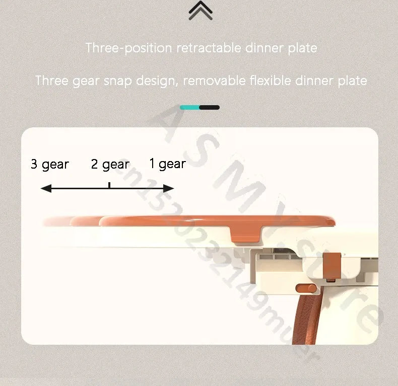 Chaise bébé haute pliable et réglable