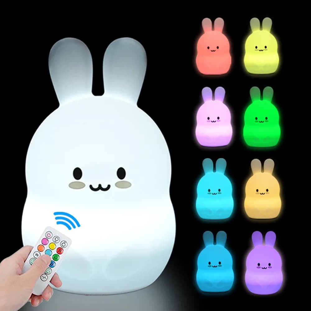 Veilleuse tactile en forme de lapin