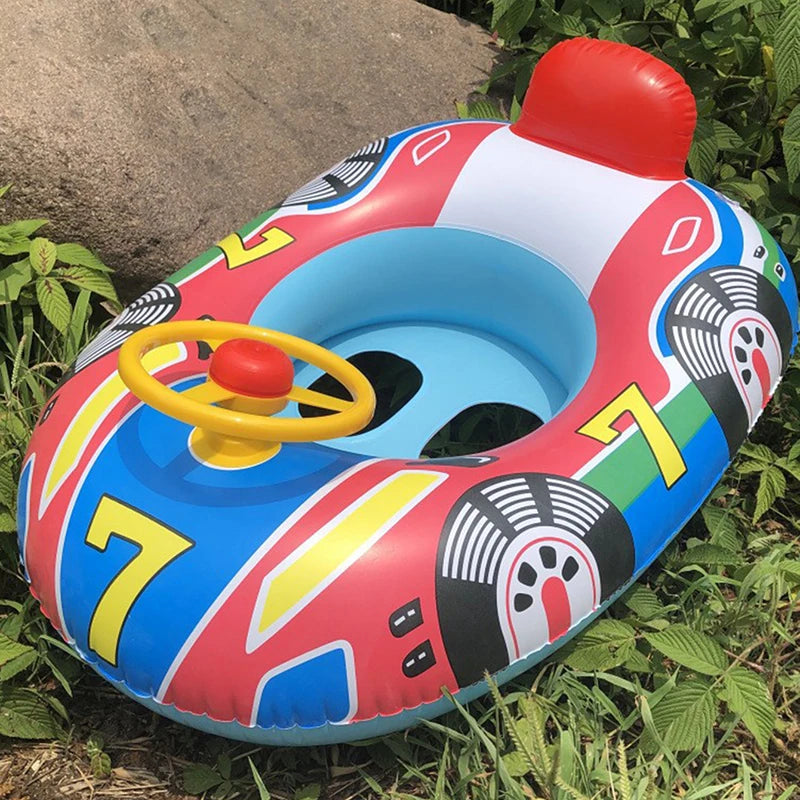 Bateau gonflable pour bébé en forme de voiture