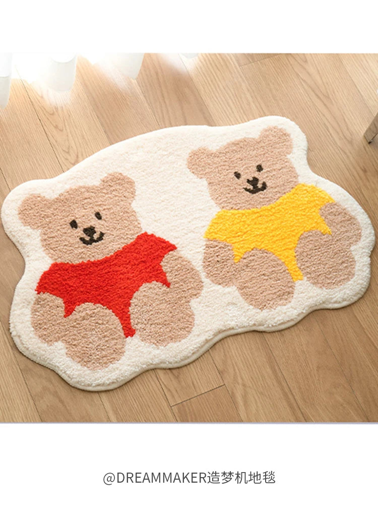 Tapis de sol bébé avec deux petits oursons mignons