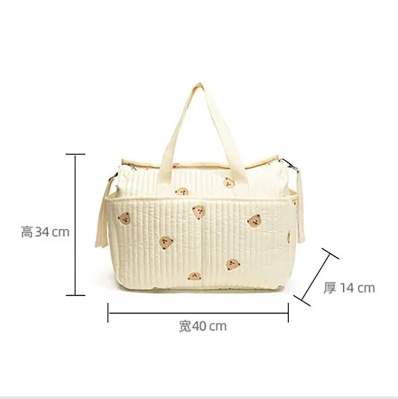 Sac à langer brodé grand modèle pour bébé