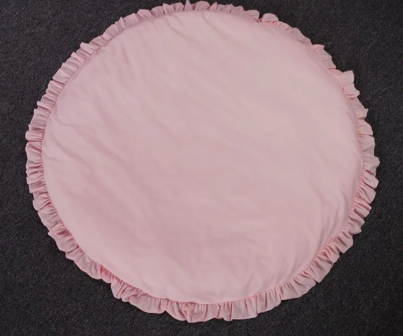 Tapis de sol bébé rond en dentelle douce